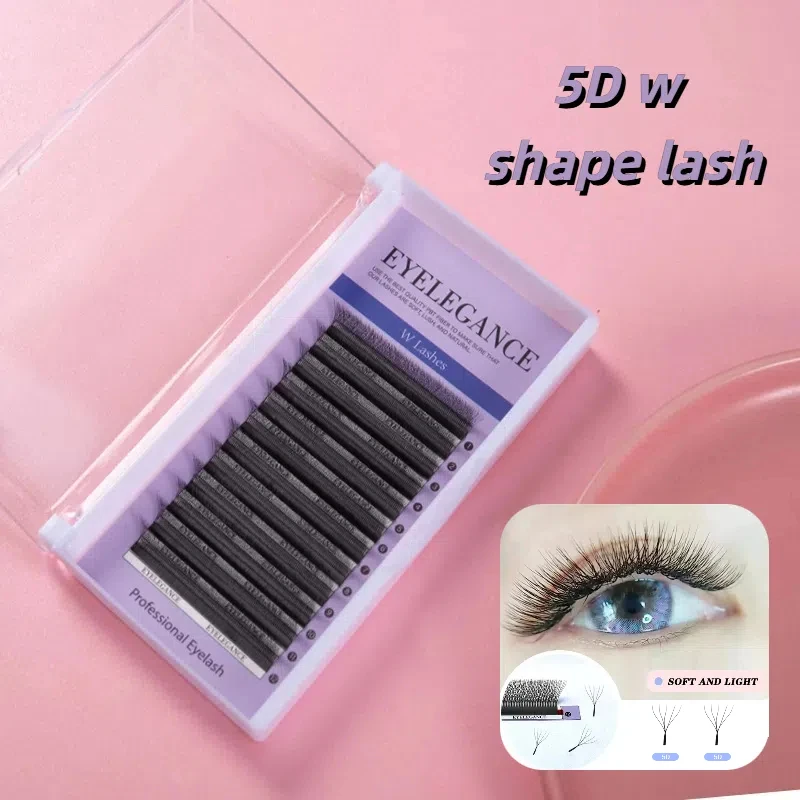 

5D W Eyelash Extensions Premium Soft Lightweight Wispy Lashes Natural Look High Quality False Eyelashes for Daily Use