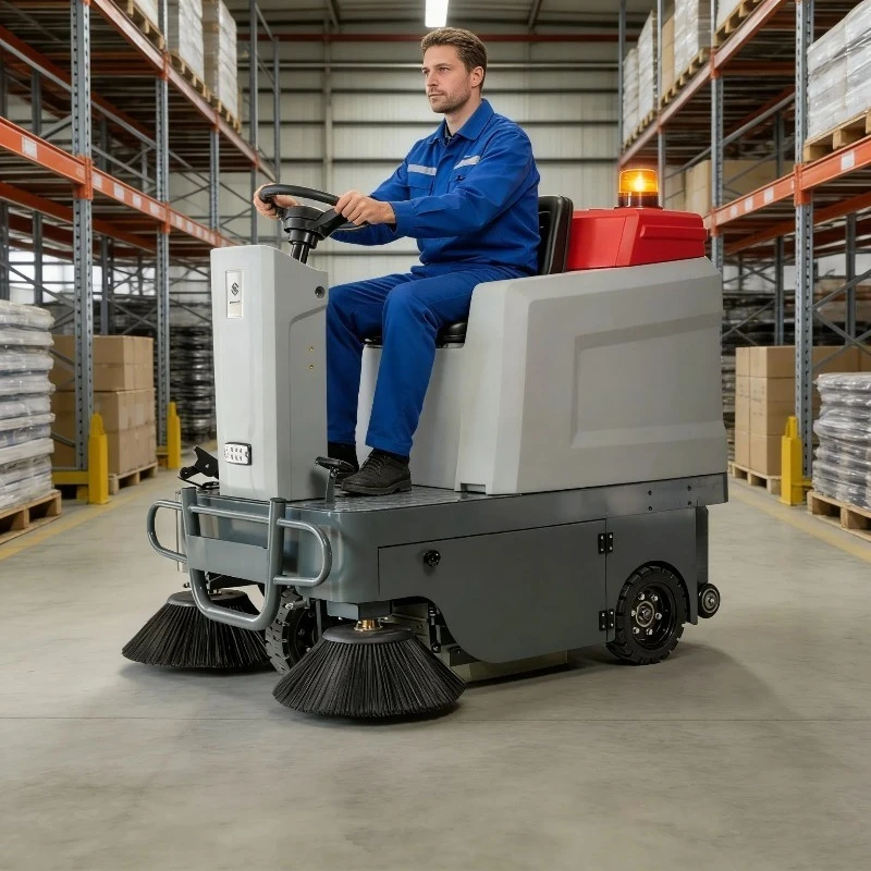 

IPX7 Waterproof, 2/3 Speeds Industrial Floor Cleaning Automatic Rechargeble Floor Sweeper Commercial Road Sweeper Machine
