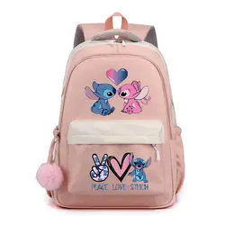 Mochilas escolares infantis Lilo e Stitch, mochilas de viagem, fofas, meninos e meninas, mochila de livros, moda infantil