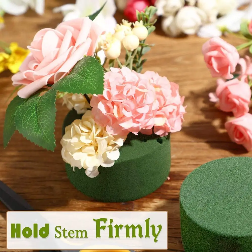 10PCS Round Floral Foam Blocks Green Foam Floral Foam Brick DIY Flower Arrangement Kit Fresh-Keeping Artificial Flower Mud