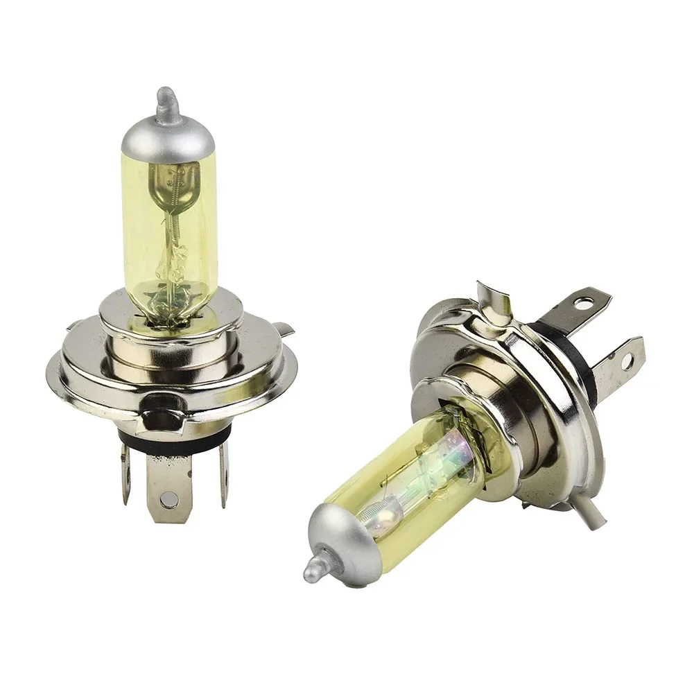 1pcs H4 55W 3000K Car Xenon Gas Halogen Headlight Headlamp Lamp Bulbs Yellow Shell Super Bright Halogen Waterproof Lamp Parts