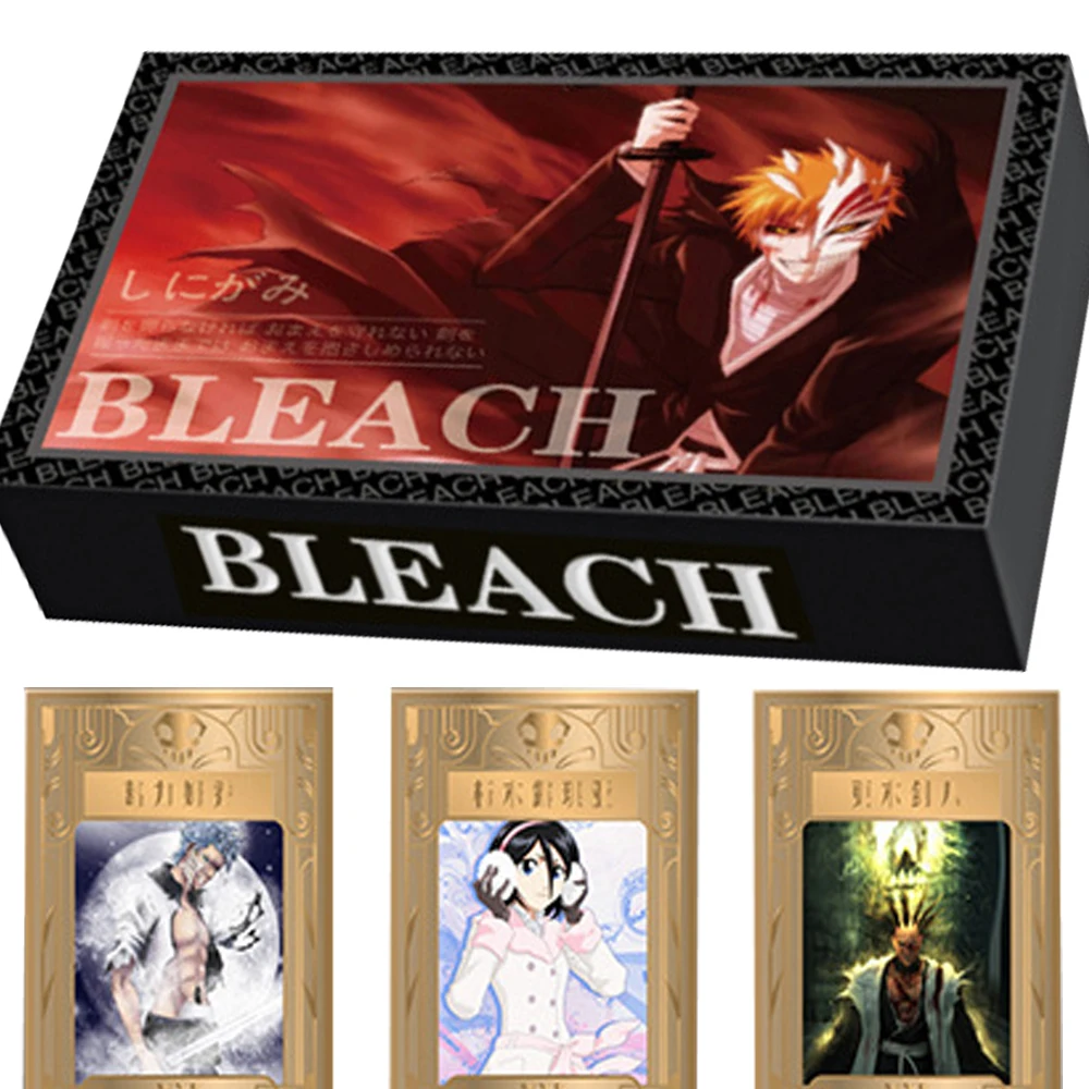 

Bleach Collection Cards Booster Box Japanese Anime Crystal Gilding Process Character Portrait Card Series Peripherals Child Gift