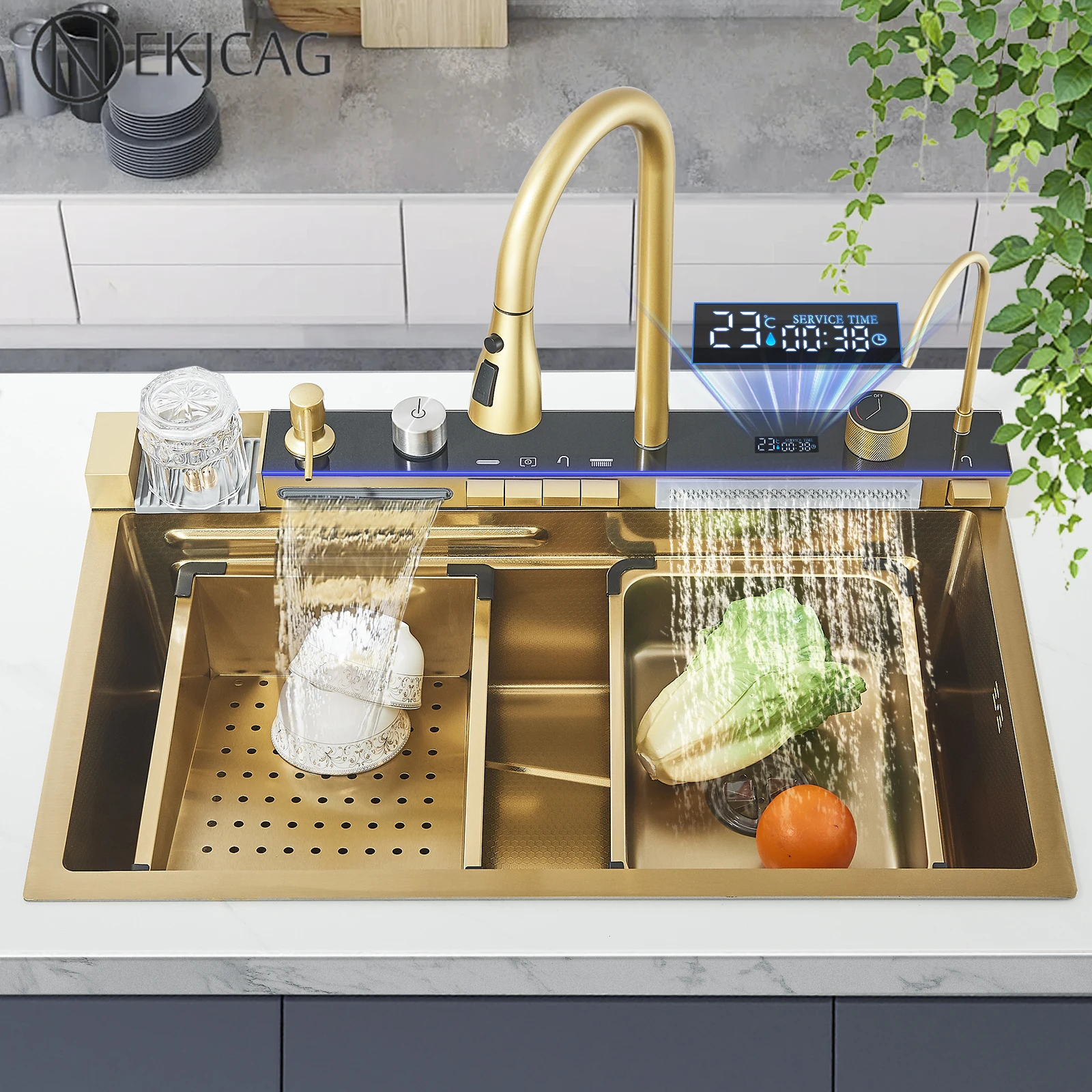 Why the Stainless Steel Kitchen Sink with Golden Smart Digital Display Is the Ultimate Functioning Sink for Modern Kitchens