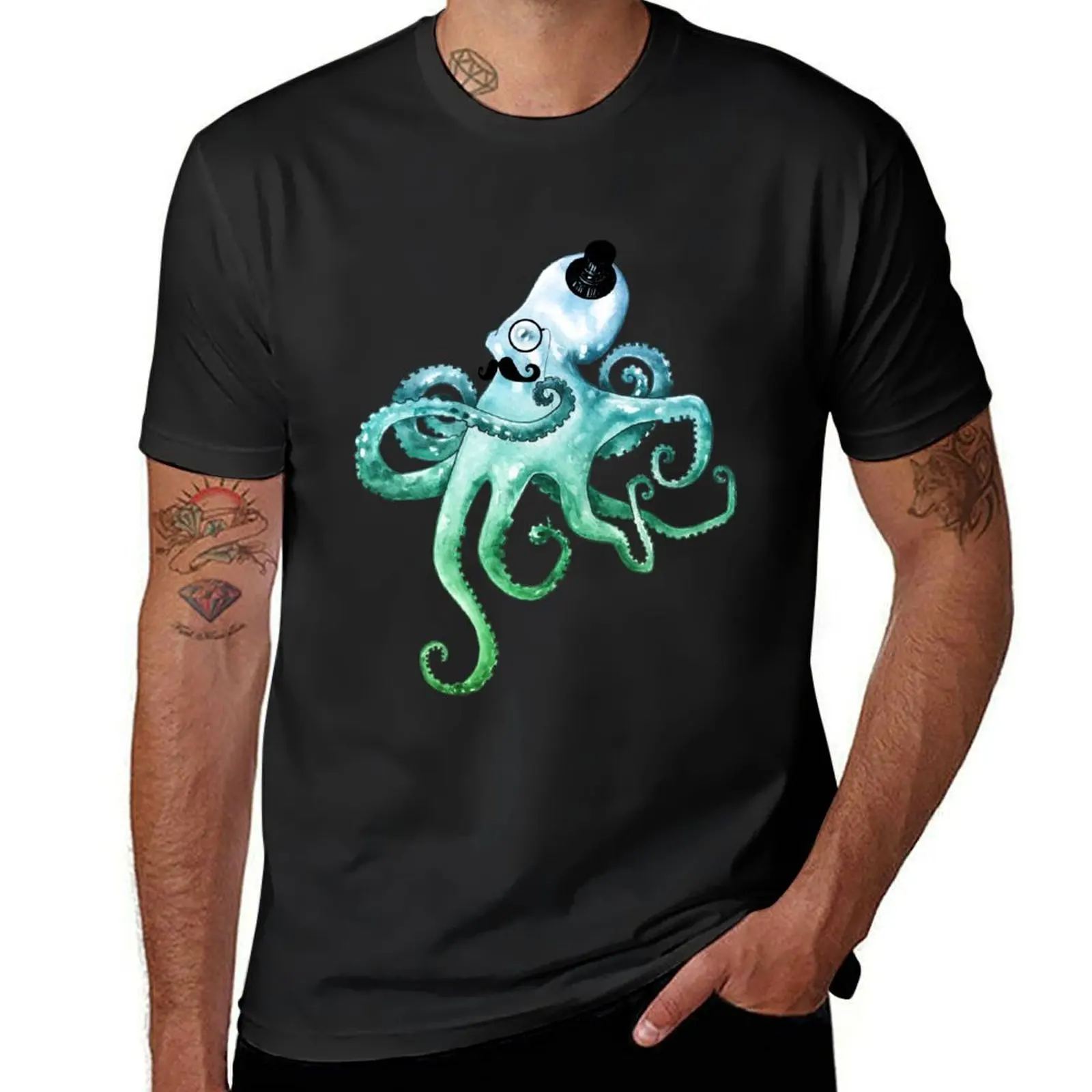 Dapper Octopus T-Shirt plus sizes cute tops anime clothes mens clothing