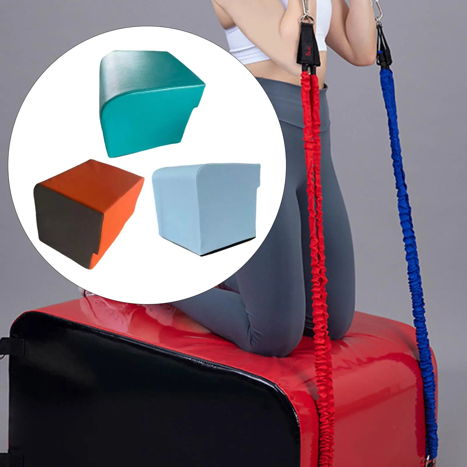 

Hip Thrust Machine Multiffunctional Non Slip PU Leather Glute Bridge Exercise Bench Workout Support Box for Total Body, Workout