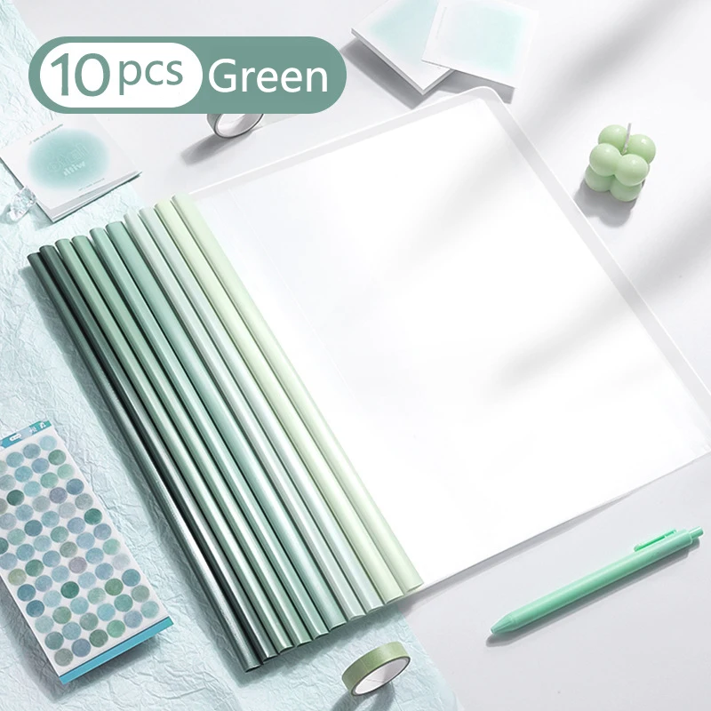 Clip extraíble degradado en forma de lágrima, carpeta transparente A4, Clip extraíble, reanudar la carpeta de archivos, aprobación y submisión, 10 Uds.