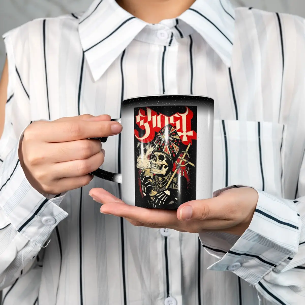 Swedish Rock Band Horror Ghost Mug Funny Ceramic Coffee Cups Tea Mugs Milk Cup Drinkware Gift for Friends