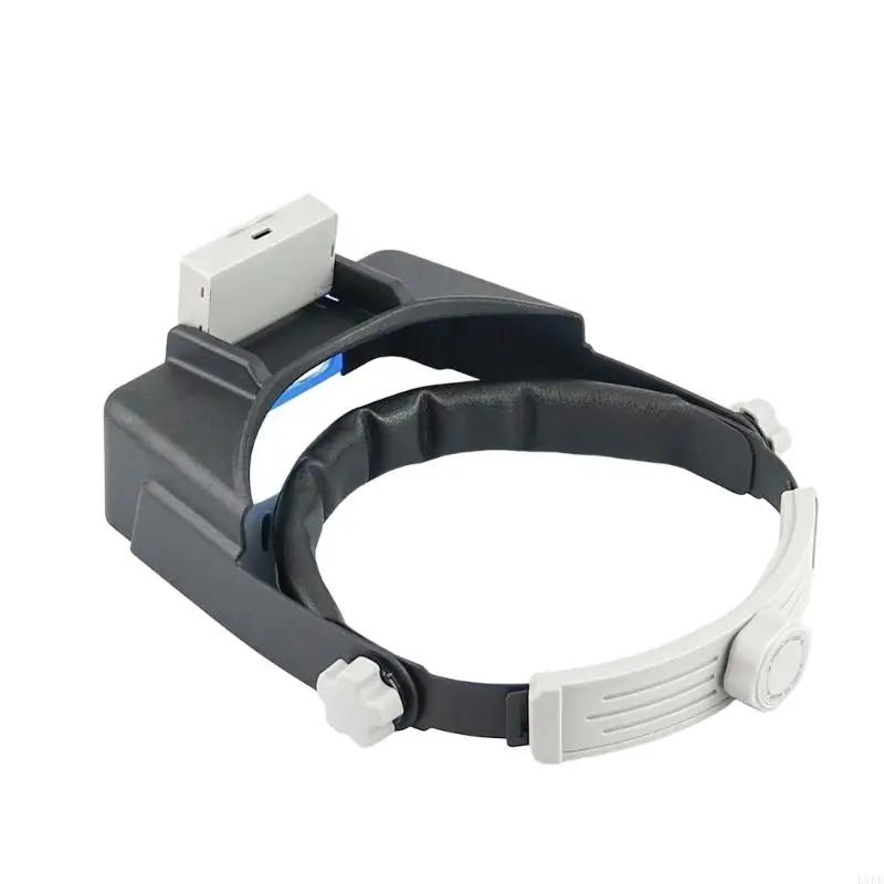 L1EE Head Mounted Magnifier Headband LED Illumination-Loupe 1.5X 2X 2.5X 3.5X for Jewelry Watch Repair with 4 Lens