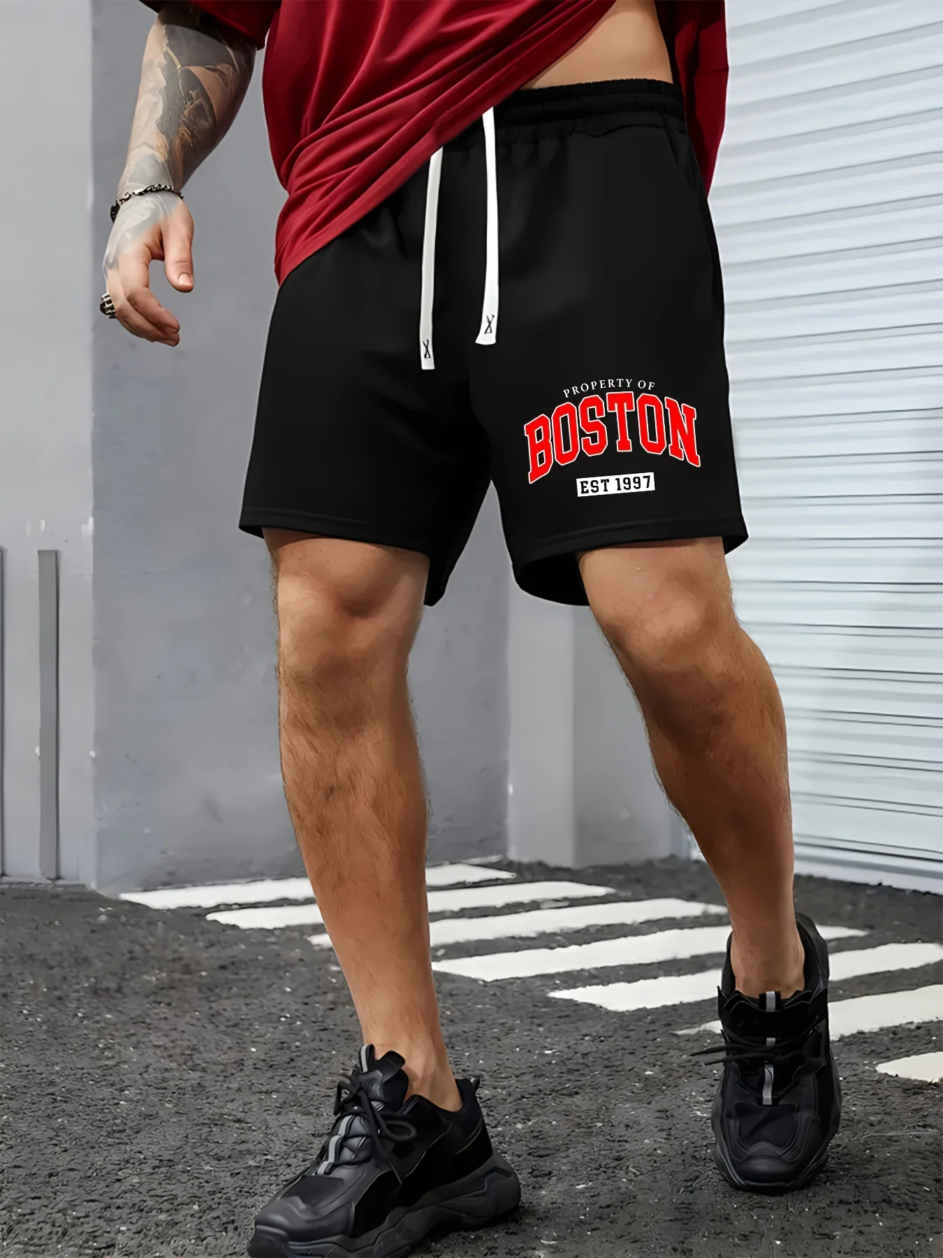 

Летние мужские повседневные модные шорты с буквенным принтом, дышащая ткань, стильные, универсальные, подходят для занятий спортом и повседневной носки.