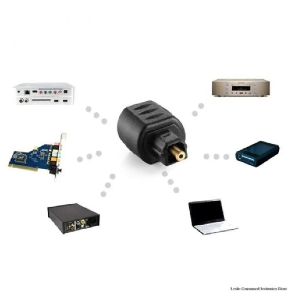 New 3.5mm Optical Audio Adapter Female Mini Jack Plug to Digital Toslink Male Audio Adapter Reduce Signal Jitter