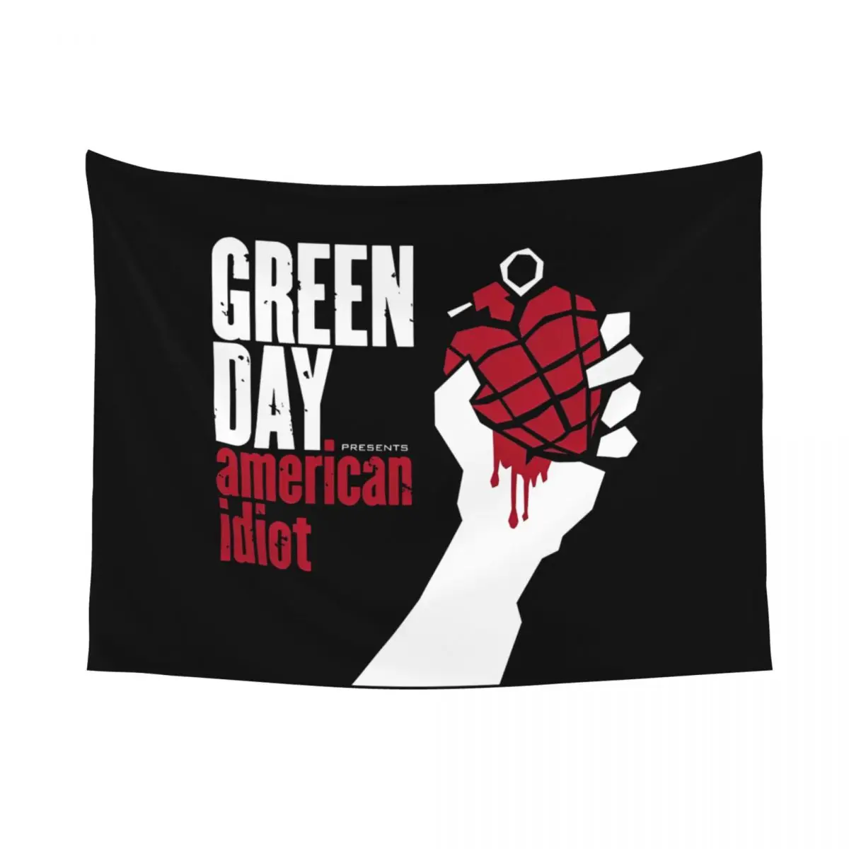 نسيج معلق على الحائط من بانك باللون الأخضر ، نسيج هيبي ، ألبوم امريكان احمق ، ديكور بوهيمي ، ديكور الغرفة ، 95x73cm #5