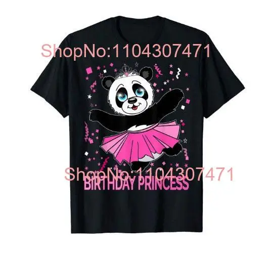 Panda Birthday T Shirt Princess Tiara Ballerina Party All Ages 1 2 3 4 5 6 7 8 9 10 11 12 Years Old long or short sleeves