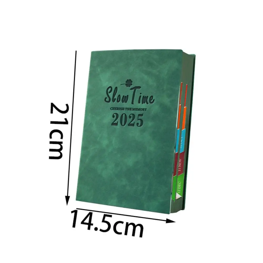 Paper 2025 Planner Notebook A5 Office Stationery 365 Days Diary Book School Supplies Notepads with Index Tags Study Notebook