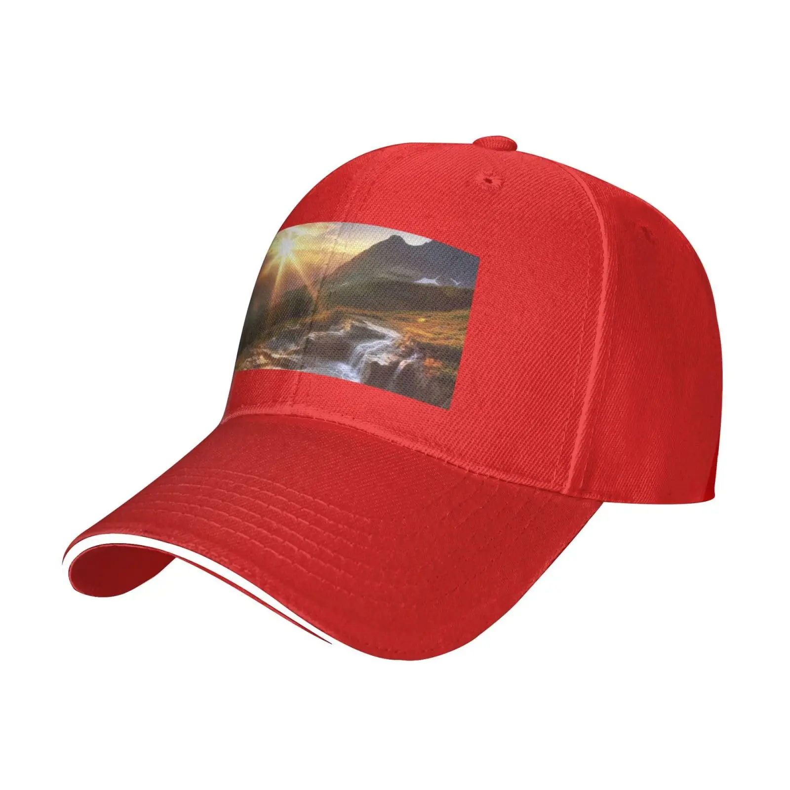 

Men And Women Baseball Hat Mountain Sunrise Landscape Printing Stylish Dad Cap Trucker Low Profile Hats Adjustable Washable