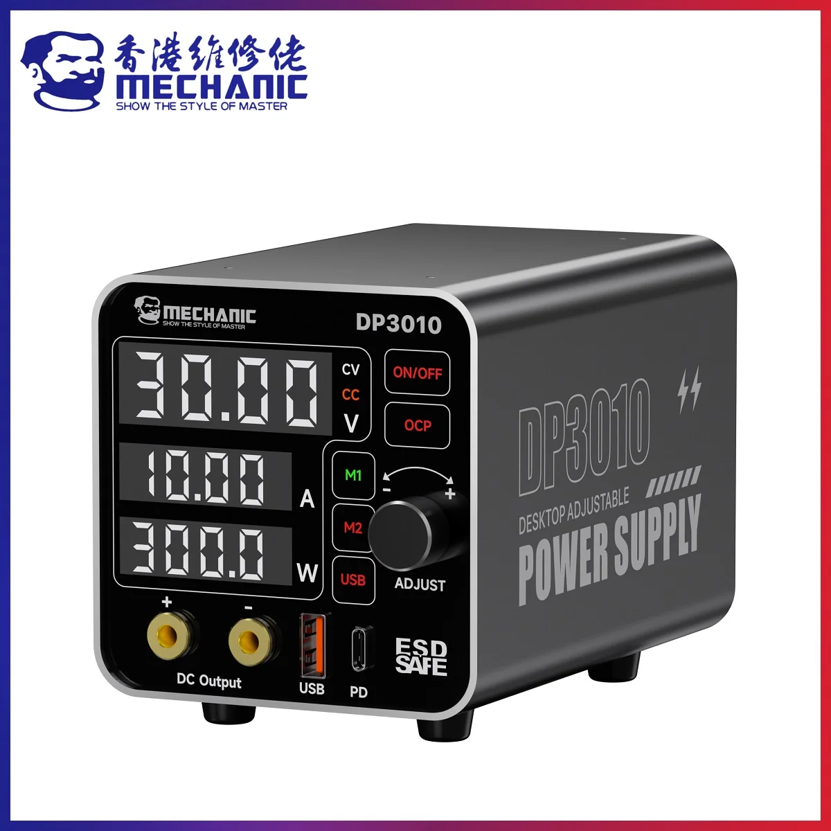 alimentatore-da-banco-regolabile-mechanic-dp3010-300w-30v-10a-con-uscita-usb-pd-protezione-esd-e-alta-precisione