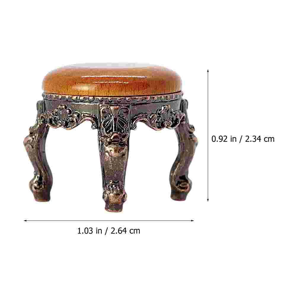 Scene Accessories Mini House Furniture Miniature Plant Pot Stool Round Table Decor