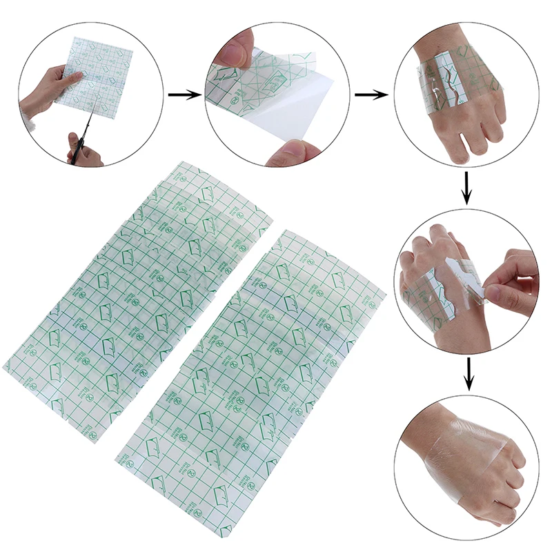 10x Waterproof Transparent Adhesive Wound Dressing Medical Fixation Tape Bandage