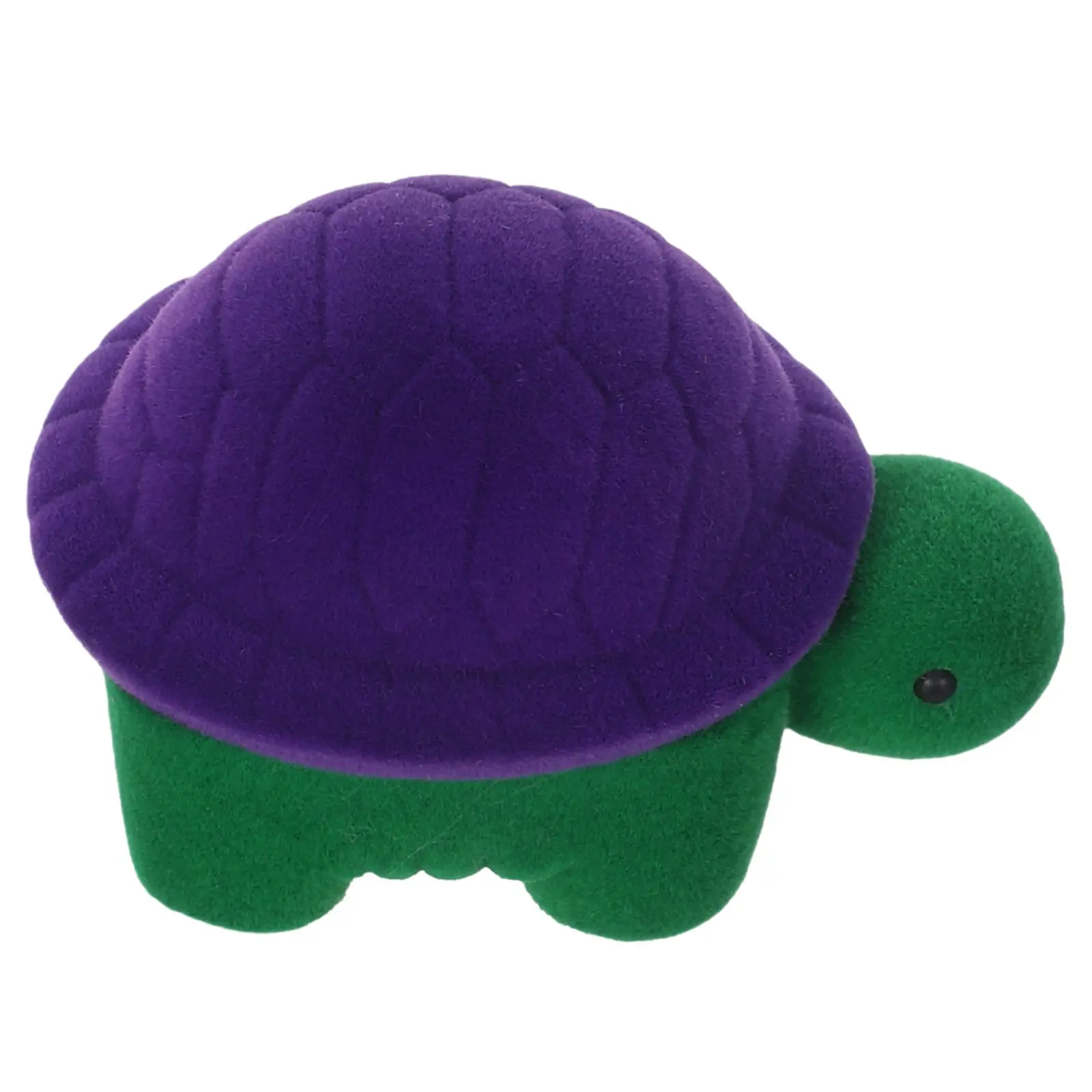 

Turtle Shaped Jewelry Box Cute Cartoon Ring Holder Velvet Lining Small Earring Organizer Travel Size Trinket Storage Plastic