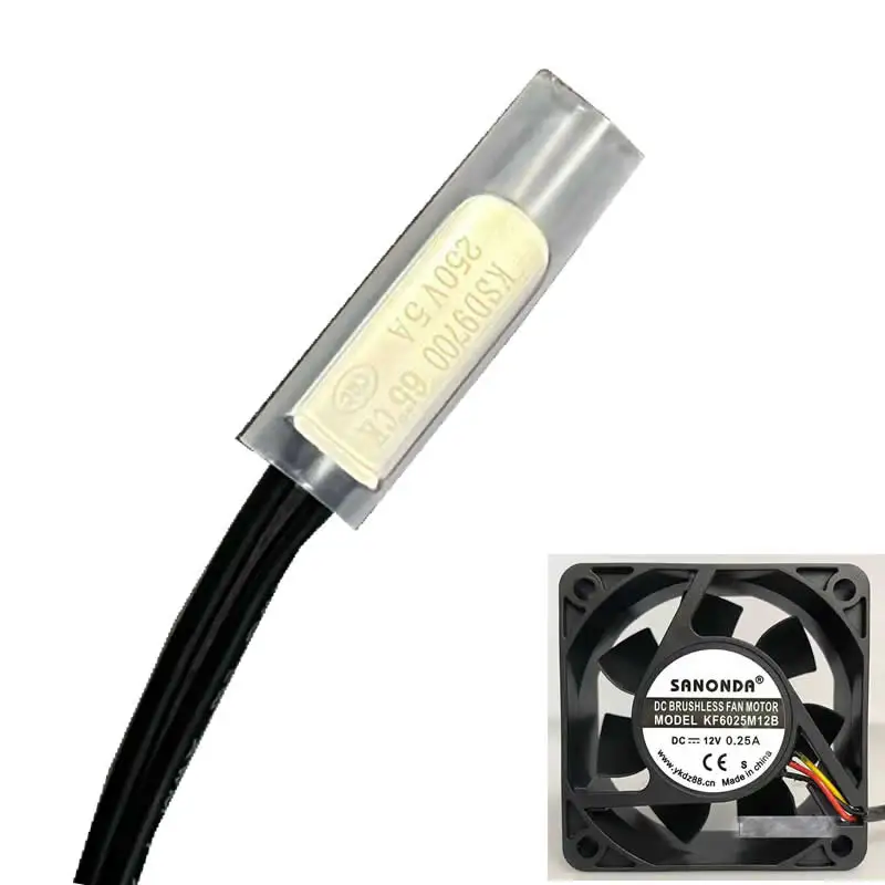 

5 шт./лот сценическое освещение охлаждающий вентилятор, провод контроля температуры 65 градусов Цельсия