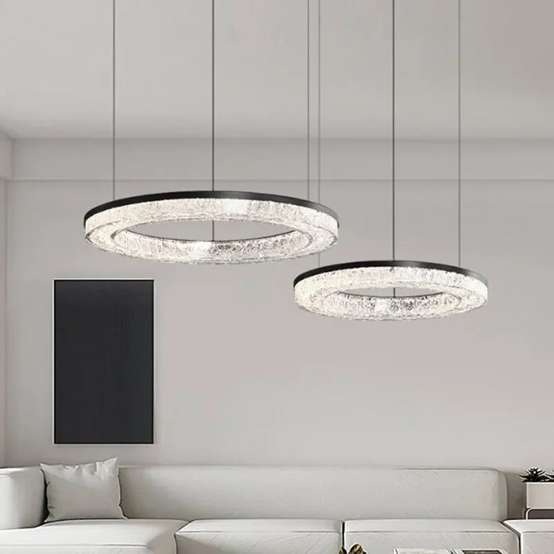 Nordic Minimalistische Woonkamer Kroonluchter Luxe Kristal Led Hanglamp Eetkamer Slaapkamer Verlichting Woondecoratie