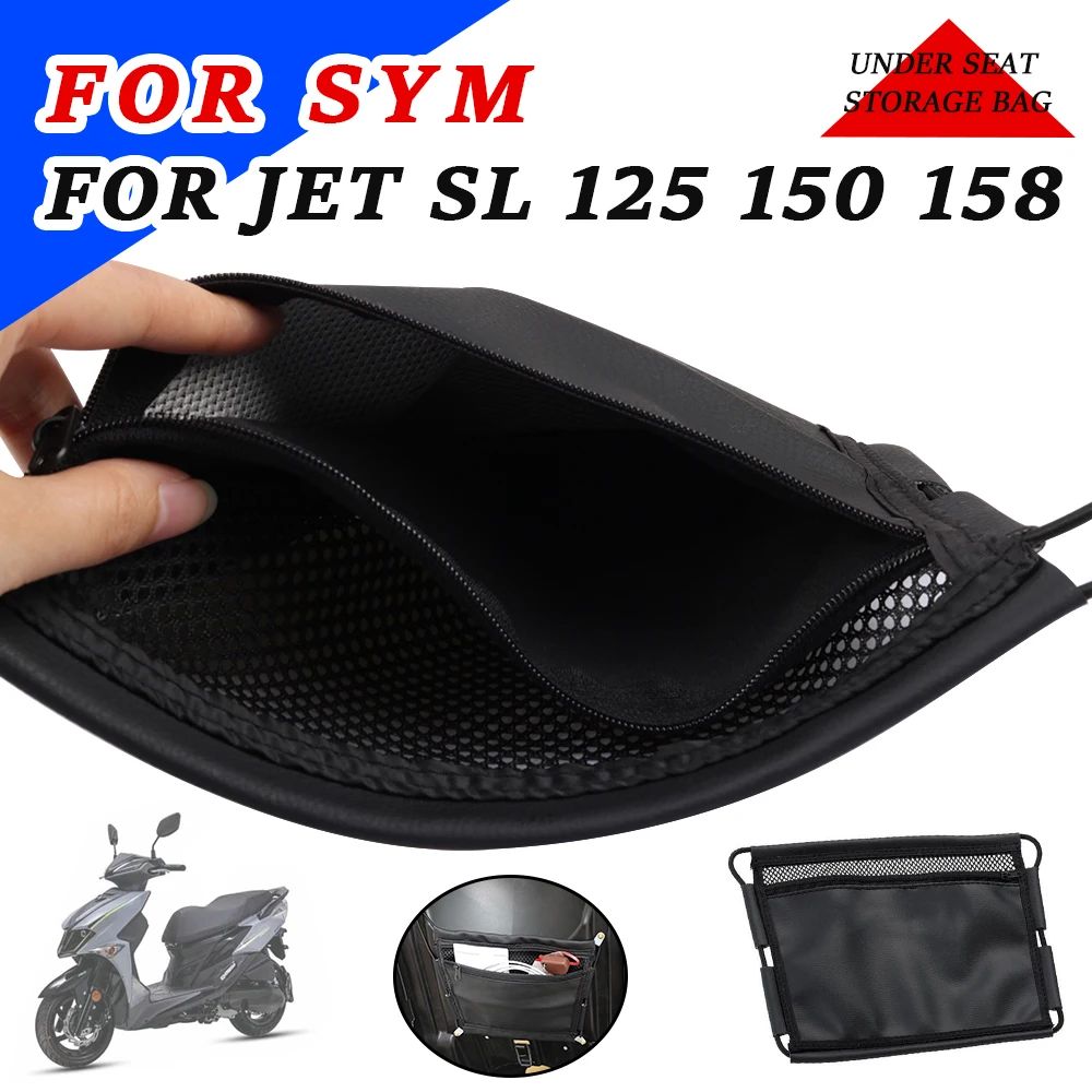 Motorcycle Accessories Under Seat Storage Bag Scooter Sundries Bag Bucket Leather For SYM JET SL125 SL150 SL158 SL 125 150 158