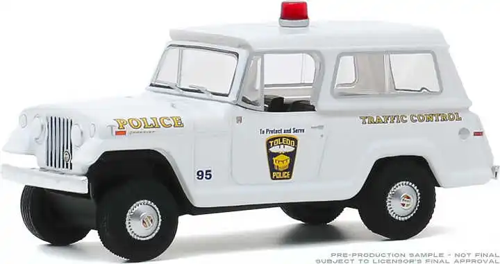 1:64 Hot Track Season 35 1969 Kaiser Jeep Emperor Jeep Police Car Collection of car models