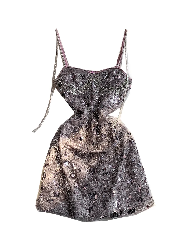 Ele Pailletten Kwastje Band Dr Dames Slim Fit Ort Rok Zwaar Borduren Koreaanse Sle Hoge Taille Zomer Nieuwe Collectie