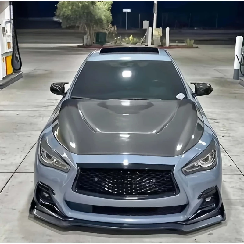 Hot Selling GTS Style Carbon Fiber Engine Hood Bonnet Fit Long Wheelbase Standard Sedan Car Models