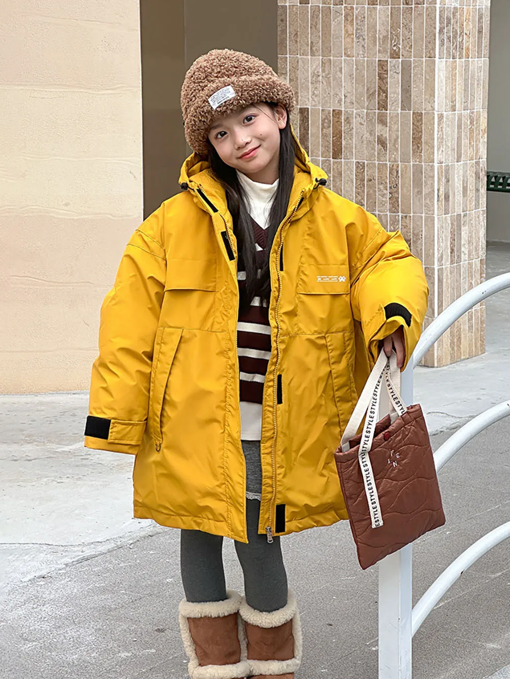 Winter Parka Coat For Children Korean Style Outdoor Down Jacket For Kids Thick Warm Boy's Girl's Padded Coat Boy's Girl's Clothe