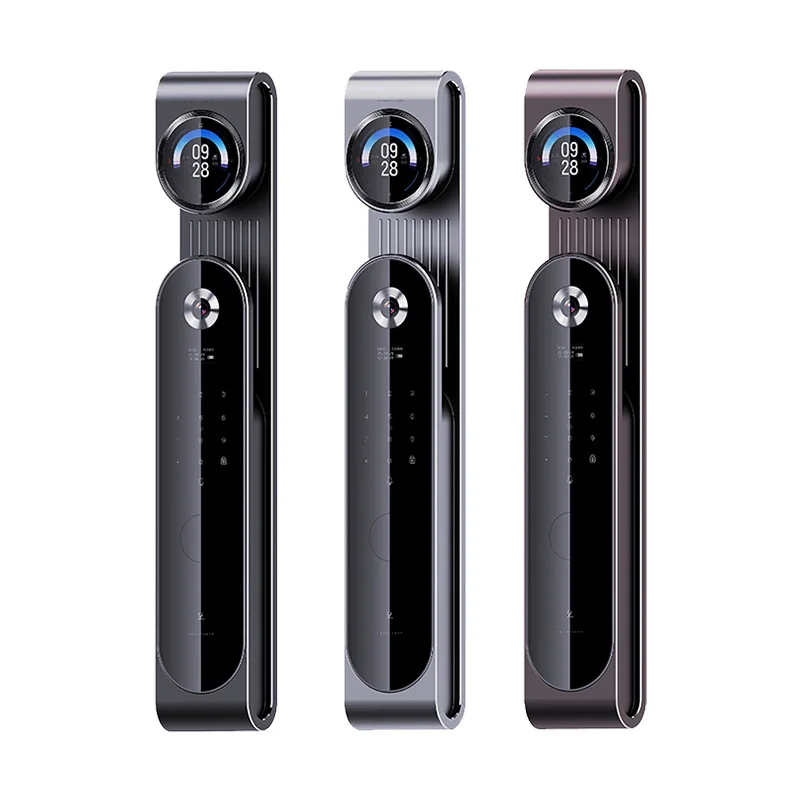 

Face linkage smart door lock New smart small round face visual camera smart door lock