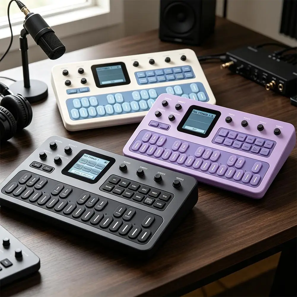 Pédale d'effets synthétiseur FM portable M-VAVE FM-1, 6 opérateurs, 32 algorithmes, 128 préréglages, haut-parleur intégré, Bluetooth, MIDI, batterie 12h