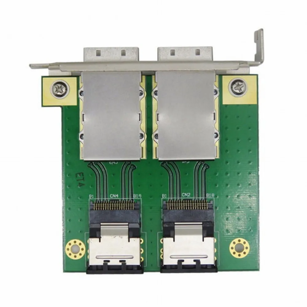 Dual Ports Mini SAS for Internal SFF-8087 Sas 36P to External Sas26P SFF-8088 Front Panel PCI SAS Card Adapter