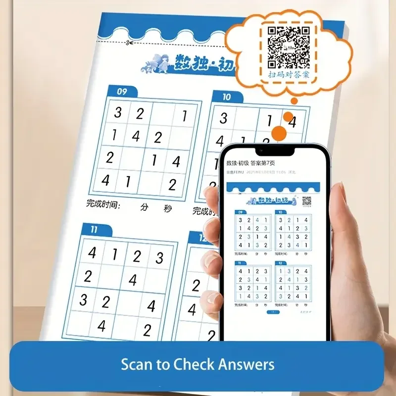 Sudoku Book For Beginner Children School Student Easy to Hard Levels Games Logical Thinking Ladder Training Puzzle Toy