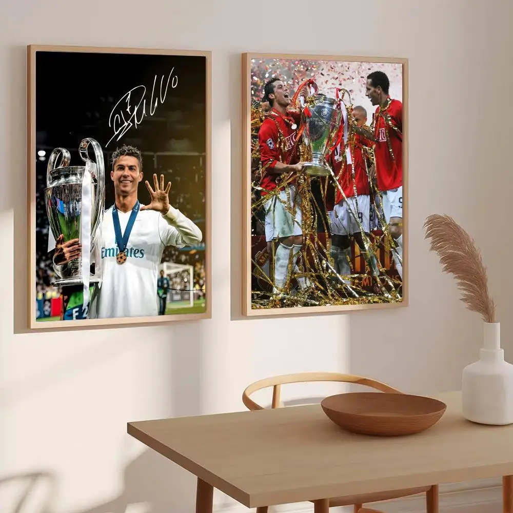 Famous Athletes C-CR7 Poster Modern Aesthetic Wall Art Print for Living Room Bedroom Office Home Decor Gift Trendy Art
