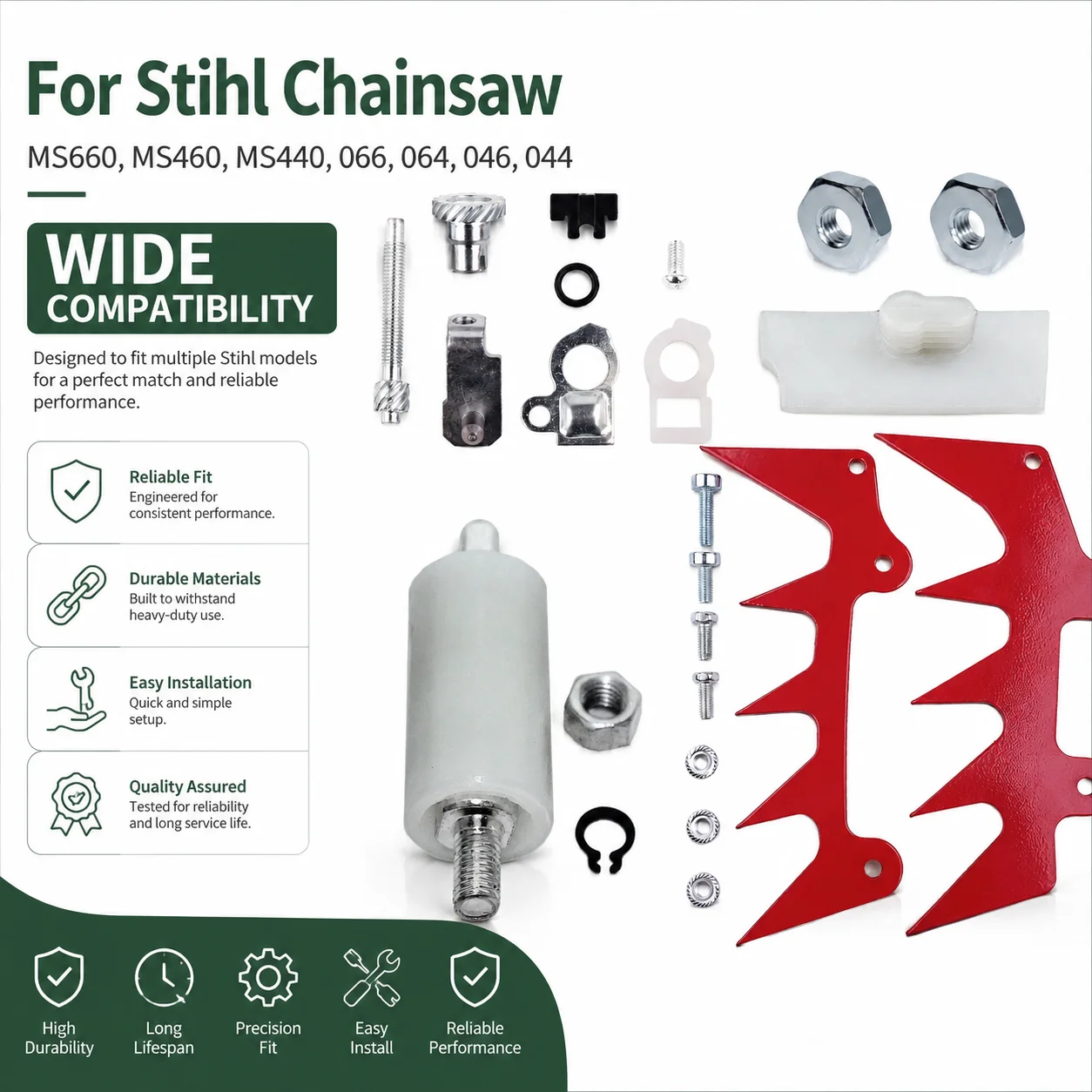Chainsaw Bumper Spike Felling Dog Kit Screw Set Chain Catcher Chain Blocks For Stihl MS660 MS460 MS440 066 064 OEM 1122 664 0508