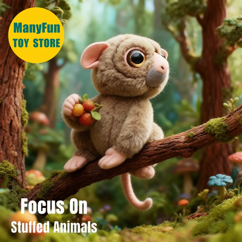 

Realistic Wide-eyed Tarsier High Fidelity Tarsier Plushie Monkey Plush Toy Lifelike Animal Simulation Stuffed Doll Toy Gift