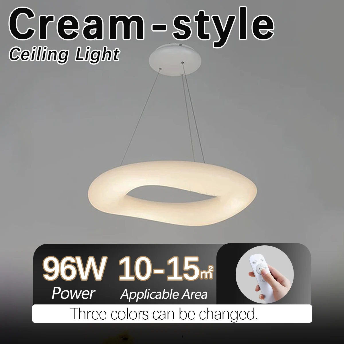 

Simple living room chandelier, dining room designer model room lighting, bedroom circular ceiling light in cream style