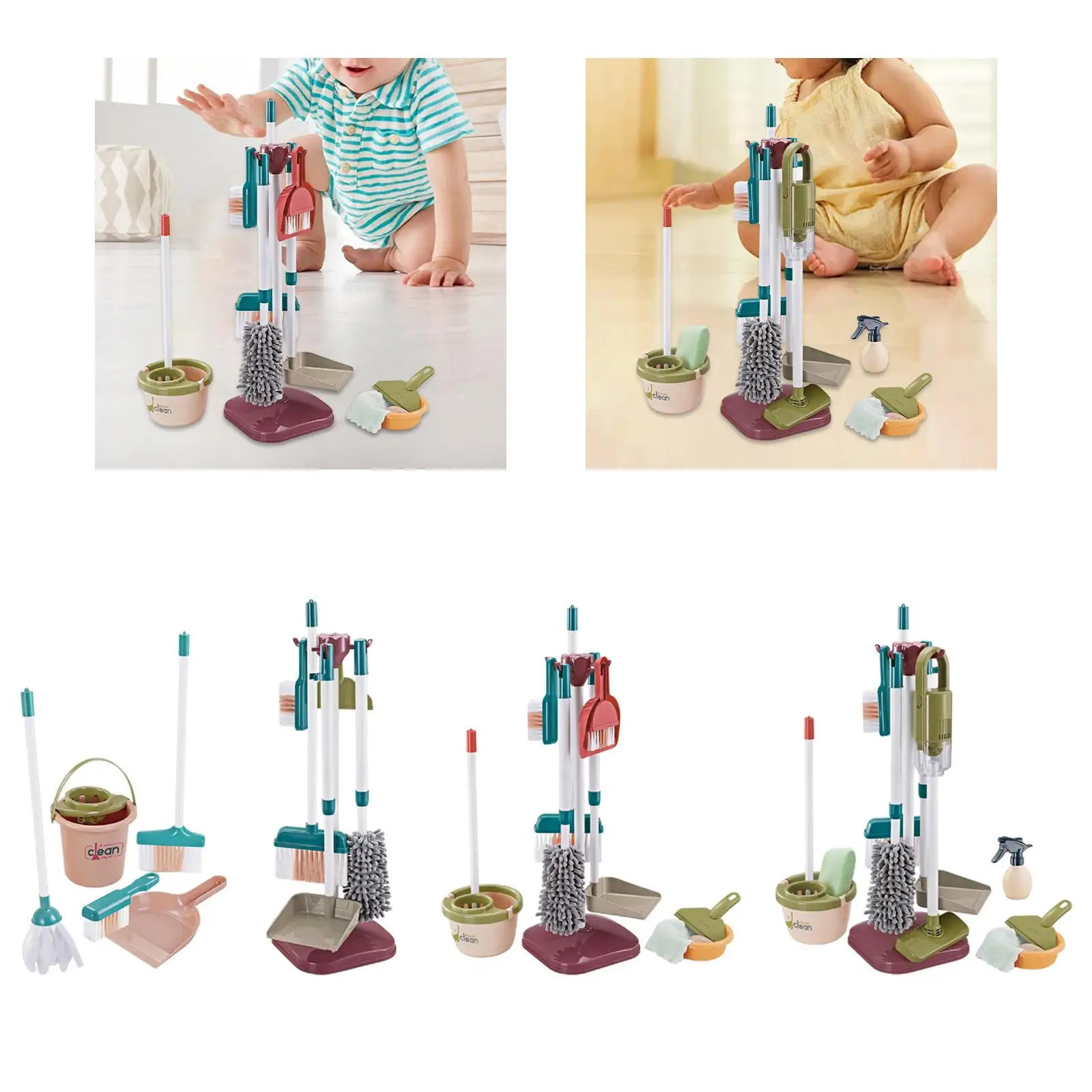 Kids Cleaning Playset Housekeeping Tools for Boys Girls Birthday Gift