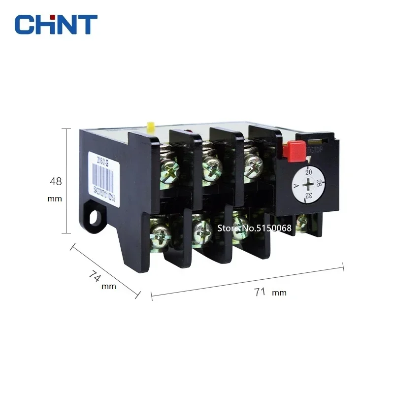 CHNT CHINT JR36-20  2.2-3.5A 3.2-5A 4.5-7.2A 6.8-11A 10-16A 14-22A Thermal overload protection relay 220V Thermal Overload Relay