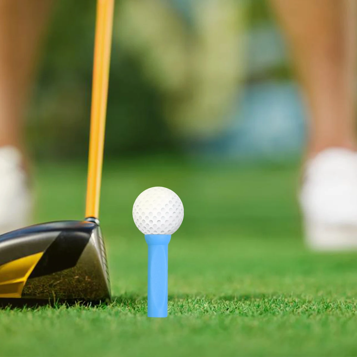 

5pcs Golf Tees Plastic Horn Training Tool Long Lasting Use Low Resistance Tip Flat Side Design Sports Equipment Accessory