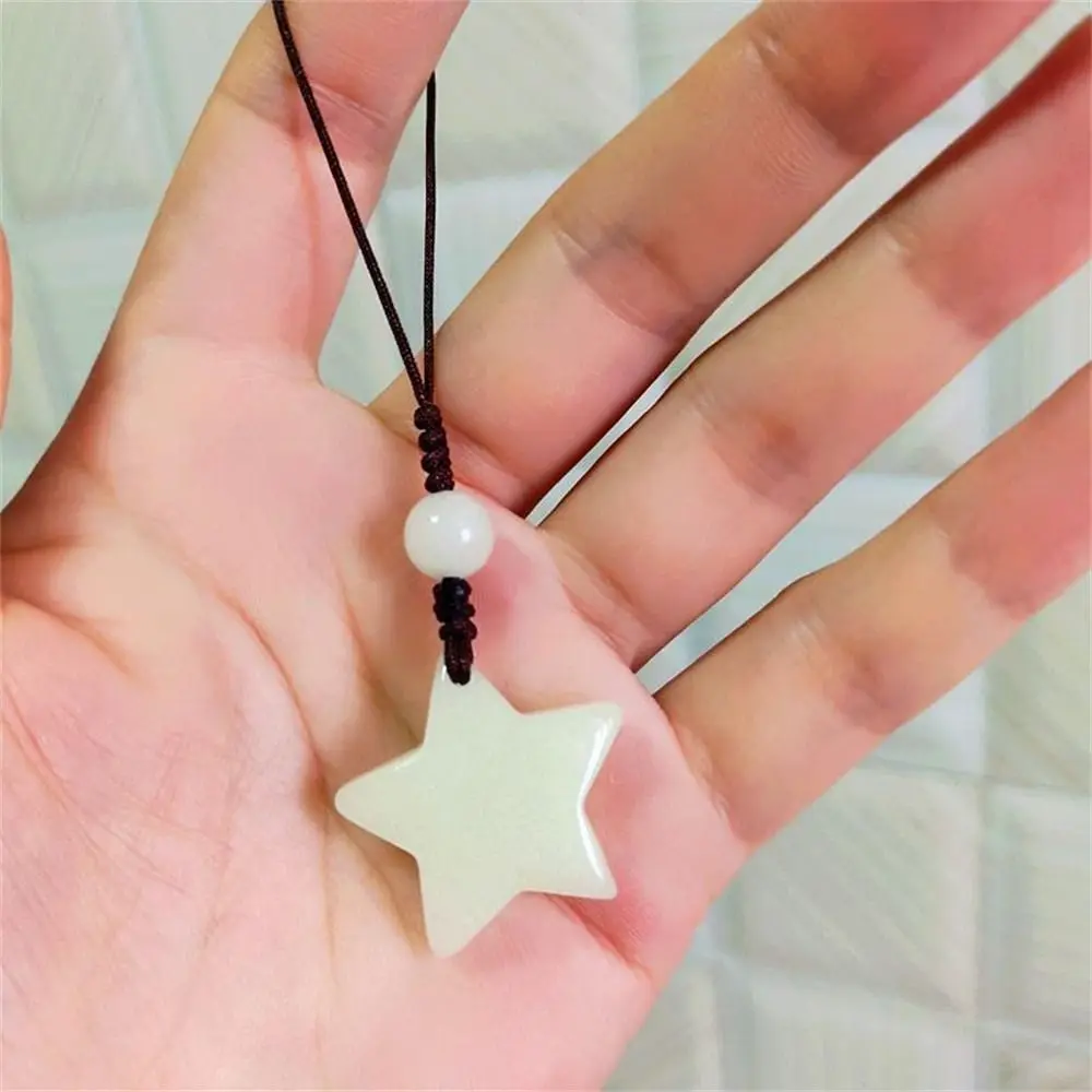 Glow in Dark Luminous Star Keychain Strap Lanyard Phone Charm Star Pendant Hanging Rope Ornament Phone Chain Keychain Accessory