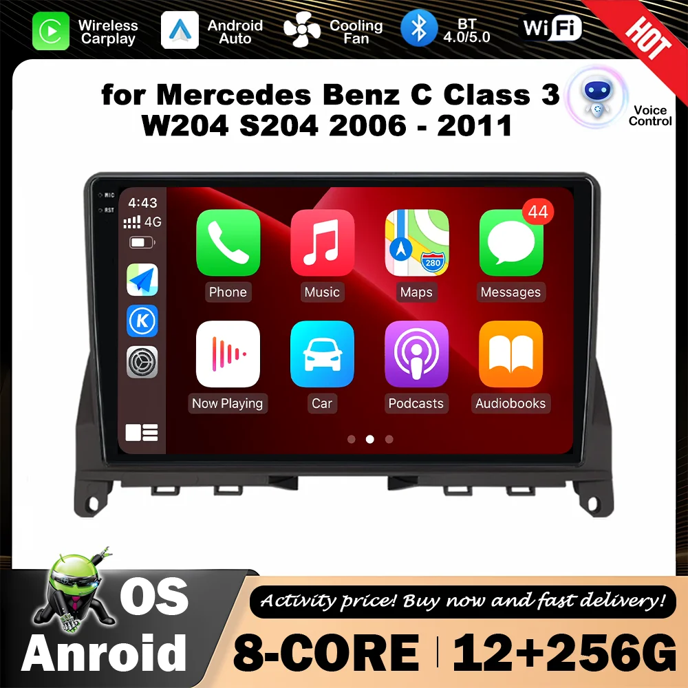 

9 '' Intelligent System for Mercedes Benz C Class 3 W204 S204 2006 - 2011 Car Multimedia HD Video Player GPS Navi Wireless BT