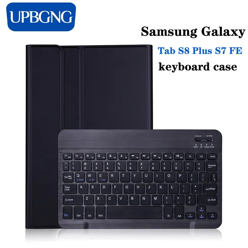 

UPBGNG Case with Bluetooth Keyboard Mouse for Samsung Galaxy Tab S8 Plus S8 Ultra Galaxy Tab S7 FE S6 Lite