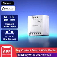 SONOFF MINI-D Wi-Fi interruptor inteligente primer dispositivo de relé de contacto seco MINI con materia admite Control de contactor de fuente de alimentación AC/DC