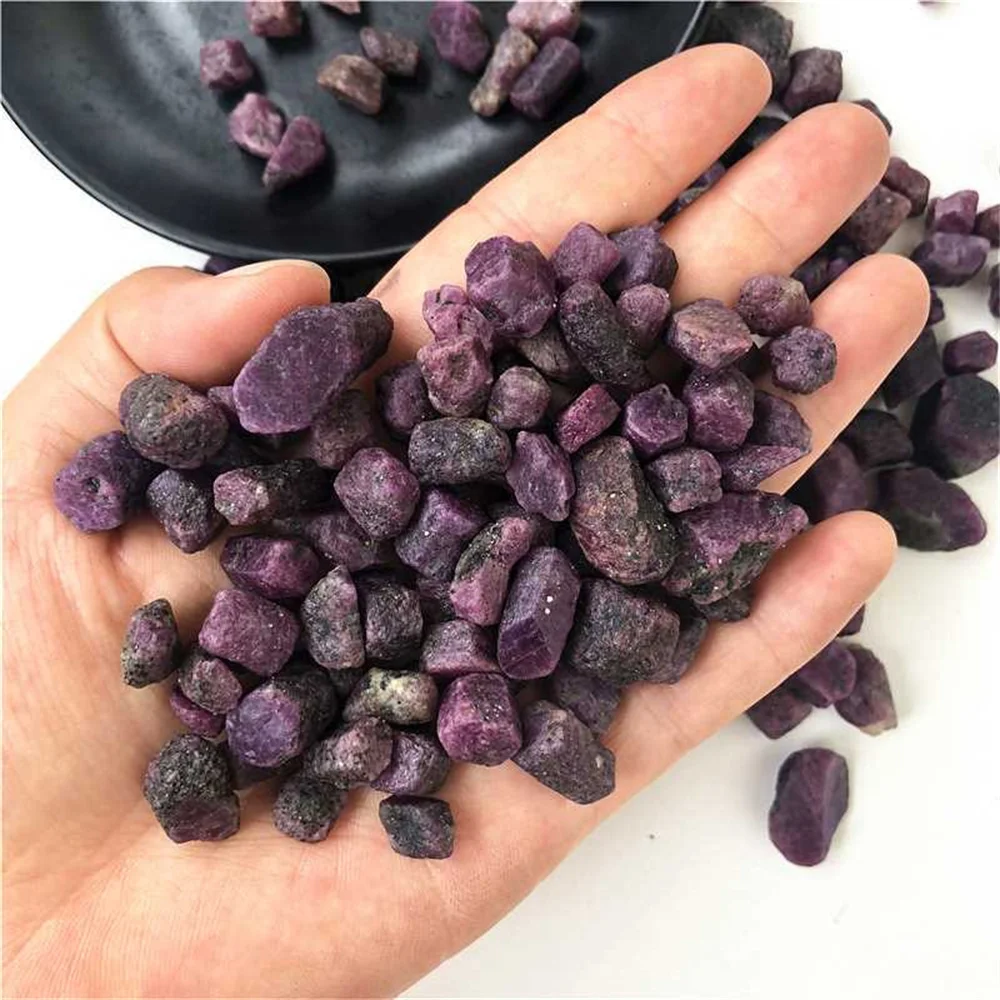 Natural Crystals Red Corundum Ruby Raw Healing Gemstones Reiki Gift Home Decoration Room Decor