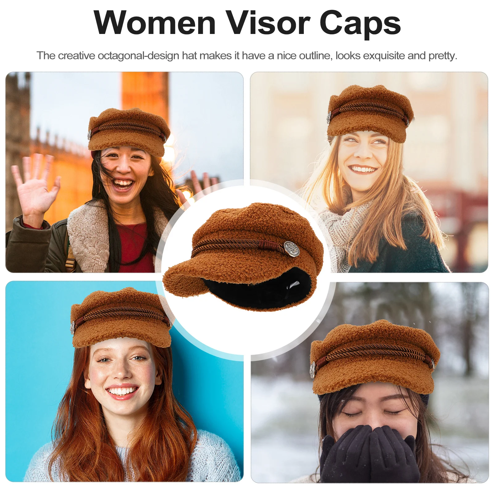 

Warm Star Anise Hat Woolen Hats for Women Ladies Women's & Caps Keep Fascinator Skull Beanie