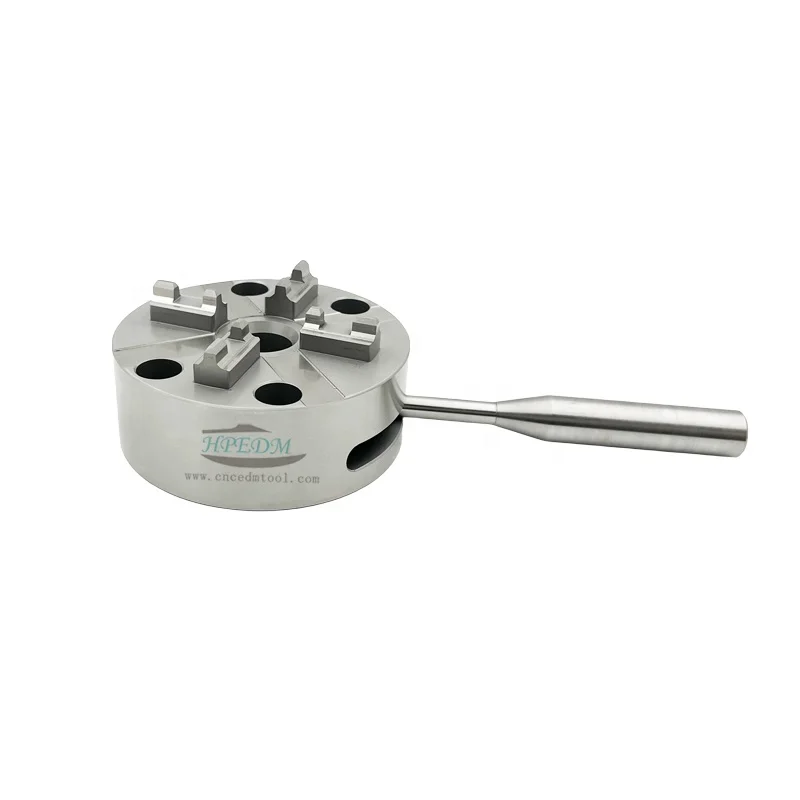 HE-C06422 HPEDM CNC Machining Stainless Steel D100mm Manual Lathe Chuck for Mold Making