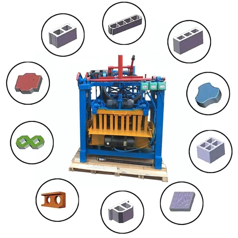 Motor Beton Cement Blok Making Machine Prijs Automatische Holle Klei Baksteen Making Machines te koop Goede prijs