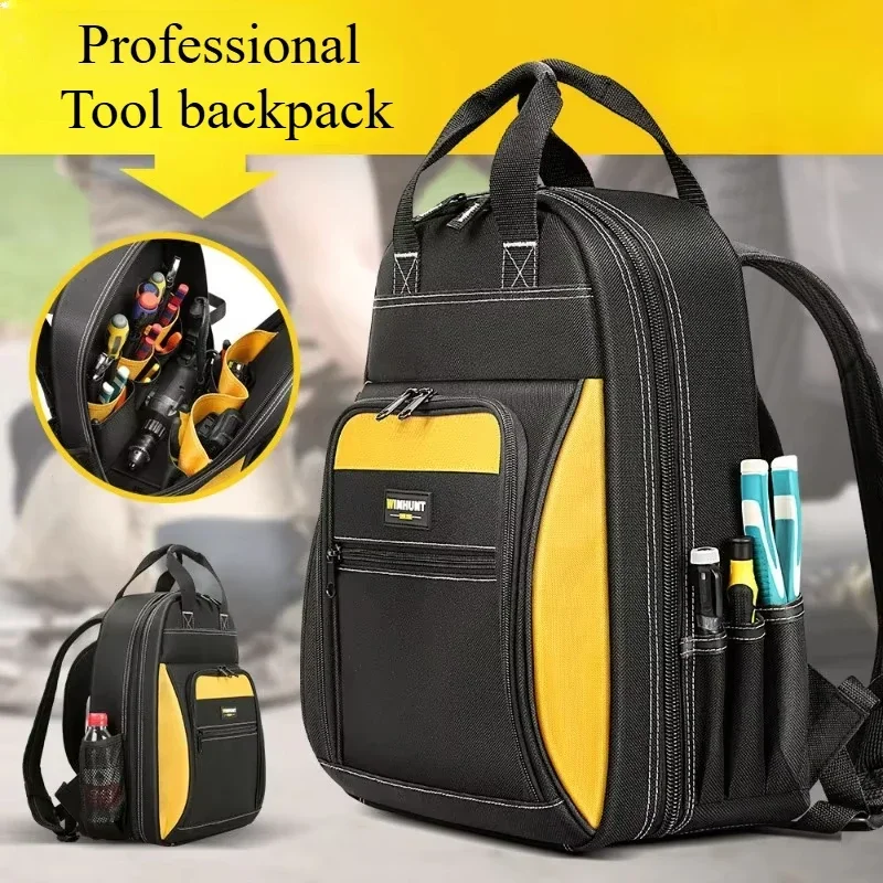 

Electrician Backpack Tools Bag Professional Organizer Storage Backpack Hardware Large Capacity Tool Bags Shoulder Electricians