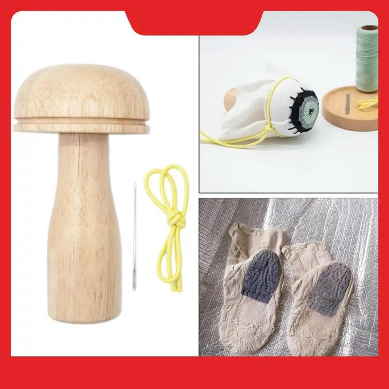 أطقم فطر جريئة أداة خشبية بمقبض قوي وانحناء تدريجي لخيوط الخياطة والجوارب والسترات سهلة الاستخدام